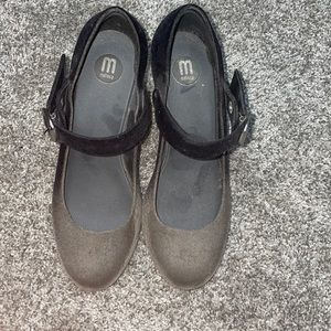 Grey and Black pumps